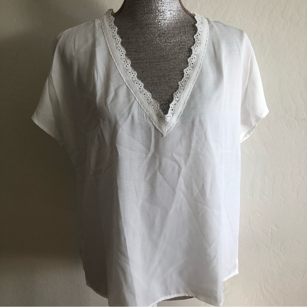 Shein short sleeves V neck blouse